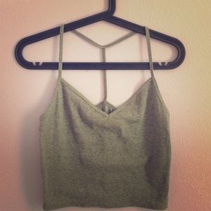 A&F razor back crop tank