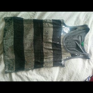 Benetton sequin /knit tank