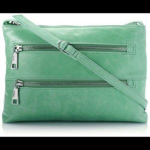 Mint green Hobo brand crossbody/wristlet