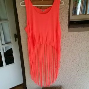 **Sold** Orange fringe top!