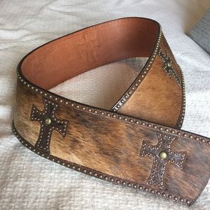 Cowhide & Leather Studded Belt