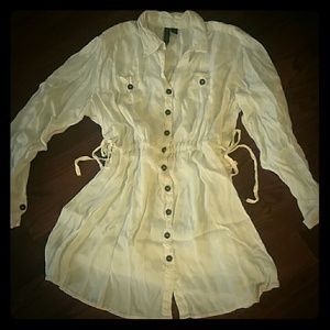 Creamy sheer dress/shirt