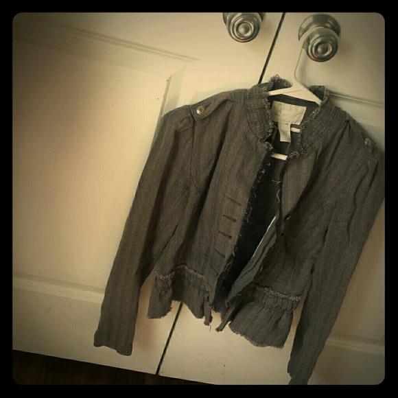 Brown and blue blazer