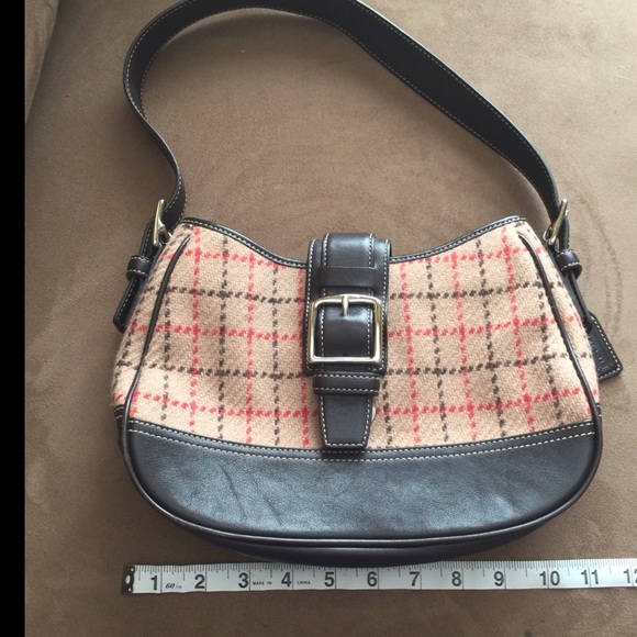 Authentic Coach wool and leather purse
