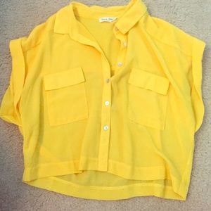 Yellow button up