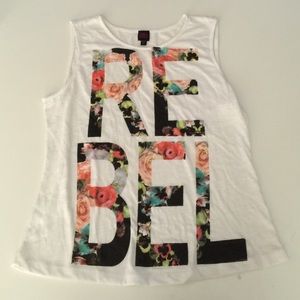 2b bebe "REBEL" Floral Tank Top - Size XL