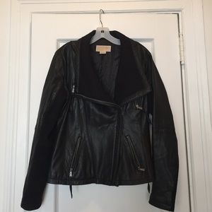 MICHAEL by Michael Kors Black Leather Jacket