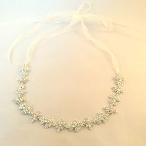 Wedding diamond hair ribbon piece