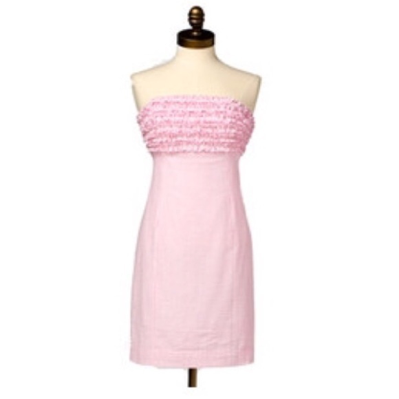 Lilly Pulitzer pink seersucker dress