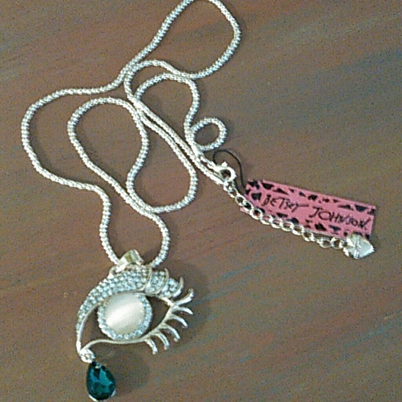 NWT Betsey Johnson eye with a teardrop necklace