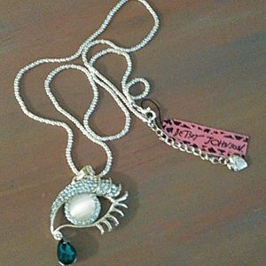 NWT Betsey Johnson eye with a teardrop necklace