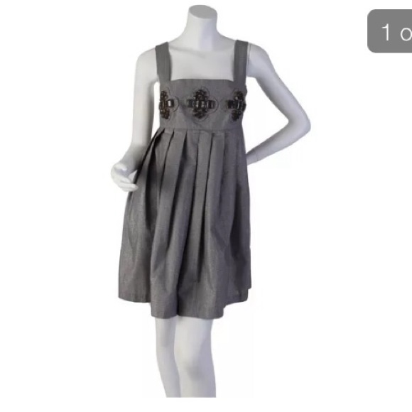 New Karta silver embellished dress sz medium