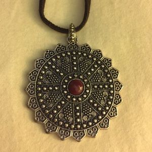 Reversible medallion necklace