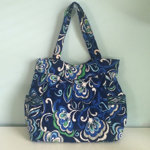 Vera Bradley Pleated Tote - Mediterranean Blue