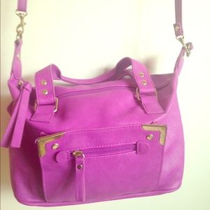 Fuchsia handbag from target, barely used.