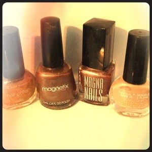 Bronze and gold nail polish unused