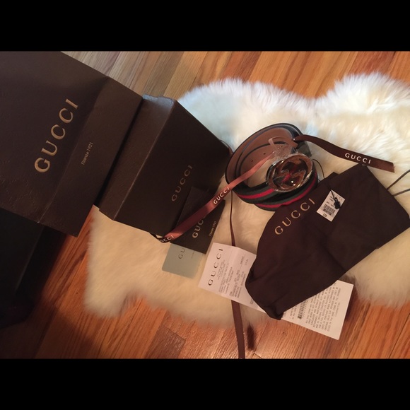 Gucci Web belt Black red Green - Picture 4 of 4