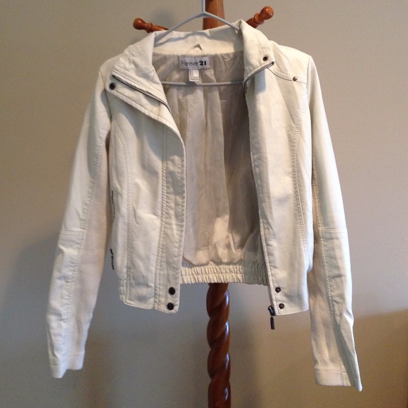 White leather jacket