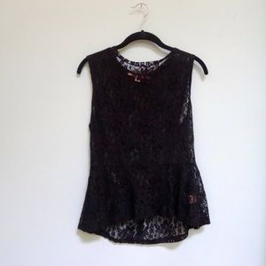 Lace Vintage-Inspired Peplum Top