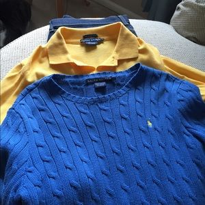RL Polo Cotton sweater and long sleeve polo!