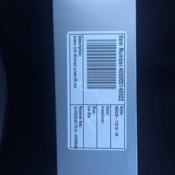 Ray bans mirrored aviators - green - Picture 3 of 4