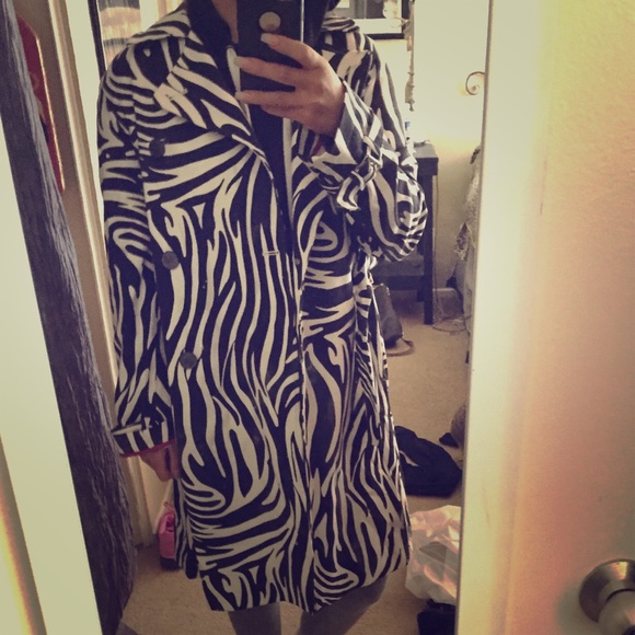 Zebra print Michael Kors Trench Coat
