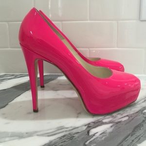NIB Brian Atwood Maniac Pump Fluo Pink 38.5