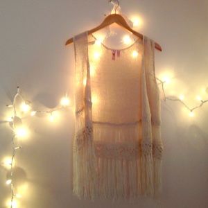 Fringe Knit/Crotchet Vest