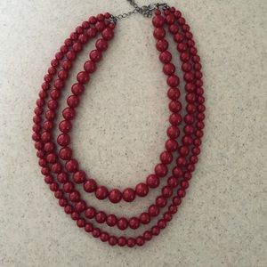 Red beaded necklace