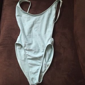 American Apparel  nylon tricot high cut one piece