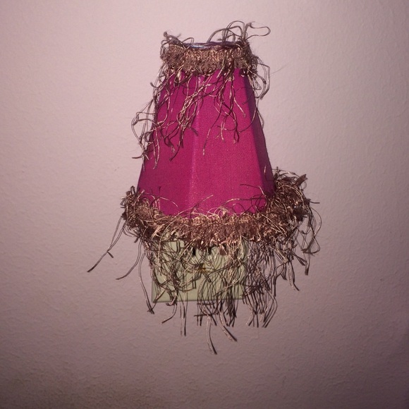Purple Faux Lamp Night Light with Fringe