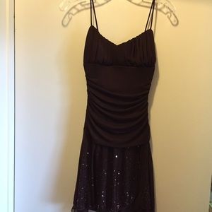 Fitted Brown Semi-Formal Dress