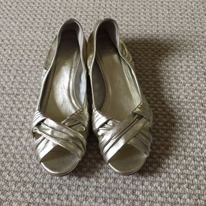 Cole Haan stacked wedge