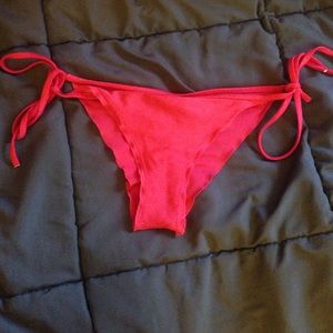 Red scrunch cheeky bottoms