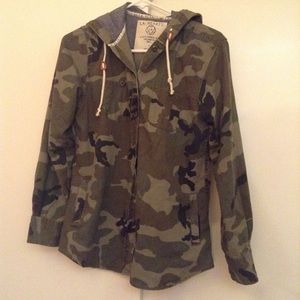 Camo Green Hooded Shirt/Jacket