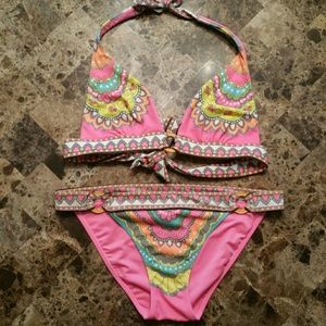 Victoria's secret halter bikini paisley print