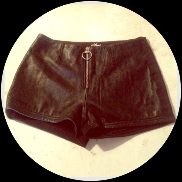Wilsons Leather Pants - Leather high waisted shorts! Sexy! Festival ready