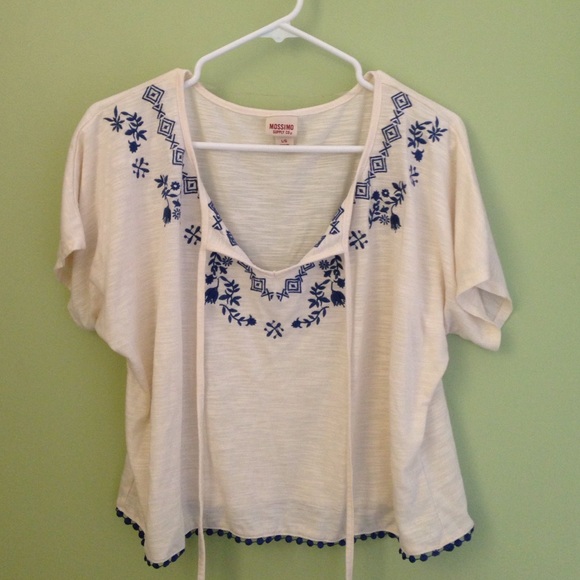 Embroidered Crop Top