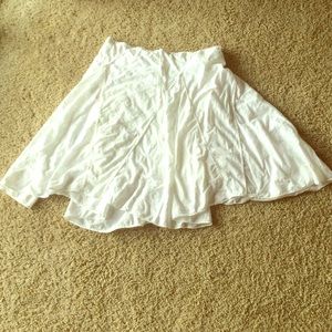 Embroidered white skirt
