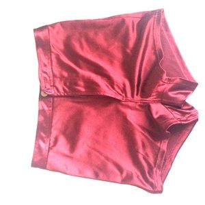 Burgundy high waist shorts