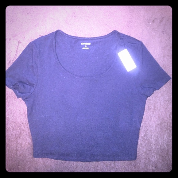 **BRAND NEW WITH TAGS** black crop top ~express~