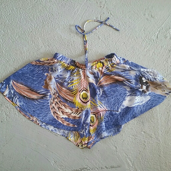 Feather Print Skort