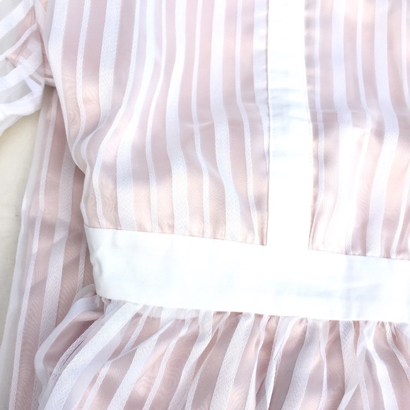 🎉HP🎉City style striped shirt dress white/champag - Picture 4 of 4