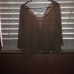 American E crossed back top
