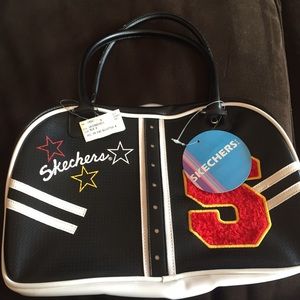 *SKECHERS BLACK and WHITE SPORTY BAG*