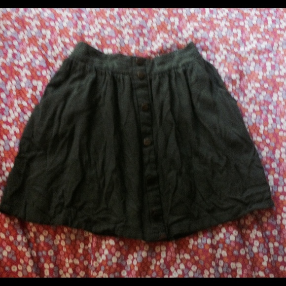 Army Green Skater Skirt - Picture 1 of 2