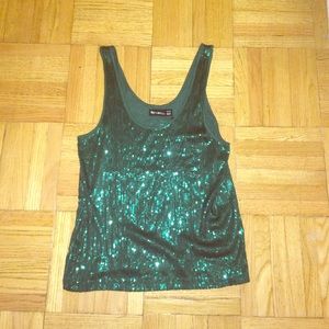Urban Outfitters Green Sequin Tank