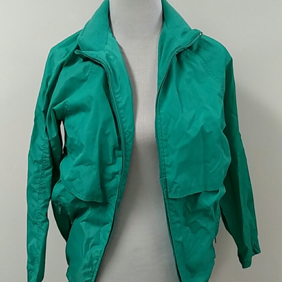Turquoise windbreaker