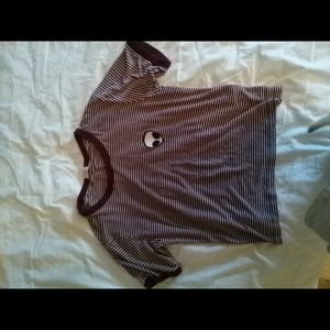 Brandy Melville JGalt striped red alien top