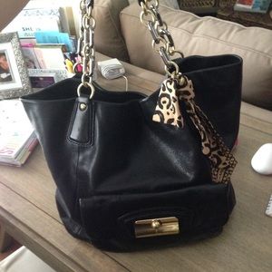 Coach black leather Kristin handbag
